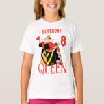 Disney Villains Birthday The Queen of Hearts T-Shirt<br><div class="desc">Have a wicked awesome Disney Villains birthday with this Queen of Hearts shirt. Customize with your age and custom text!</div>