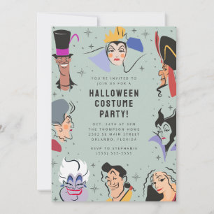 Disney Villains Halloween Costume Party - Green Invitation