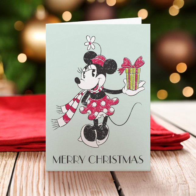 Disney | Vintage Holiday Minnie Card (Card on table)