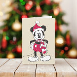 Disney | Vintage Mickey - Festive Fun Holiday Card<br><div class="desc">Share the magic of the holidays with Mickey Mouse in this cute vintage Christmas graphic.</div>