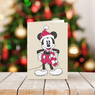 Disney   Vintage Mickey - Festive Fun Holiday Card