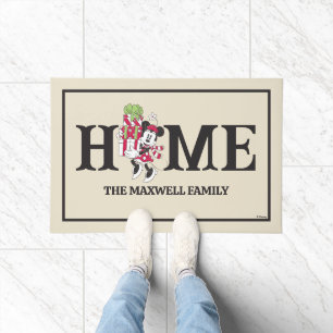 Disney Vintage Minnie Delivering Holiday Cheer Doormat