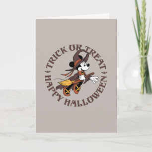 Disney Vintage Minnie Witch Happy Halloween Card
