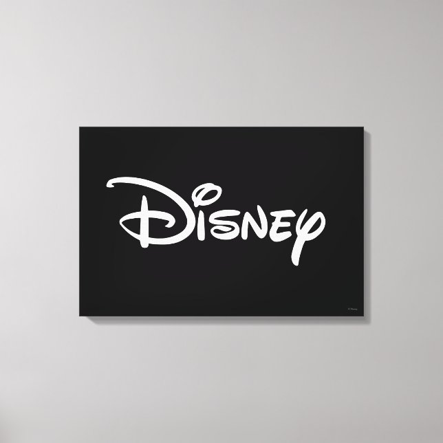 Disney White Logo Canvas Print (Front)