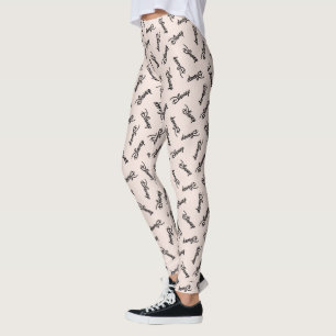 Disney Word Logo Pattern Leggings