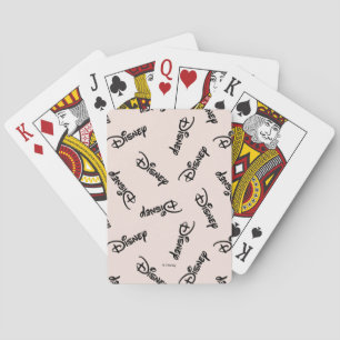 Disney Word Logo Pattern Playing Cards