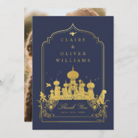 Disney's Aladdin Wedding Photo Thank You