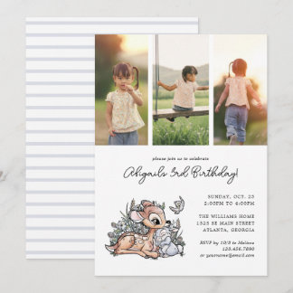 Disney's Bambi Birthday | Photo Collage Invitation