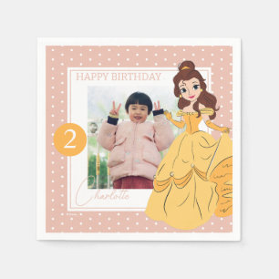 Disney's Belle   Polka Dot Girl's Birthday Napkin
