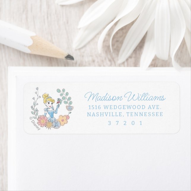 Disney's Cinderella | Floral Watercolor Birthday (Insitu)
