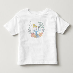 Disney's Cinderella Floral Watercolor Birthday Toddler T-shirt