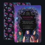 Disney's Descendants Girl's Birthday Invitation<br><div class="desc">Announce your little one's royally wicked birthday bash with our enchanting Disney Descendants Girls Birthday Invitation! Featuring the iconic trio, Mal, Evie, and Uma, this invitation captures the spirit of Auradon and the Isle of the Lost. Set the stage for a magical celebration filled with friendship and fun. Perfect for...</div>