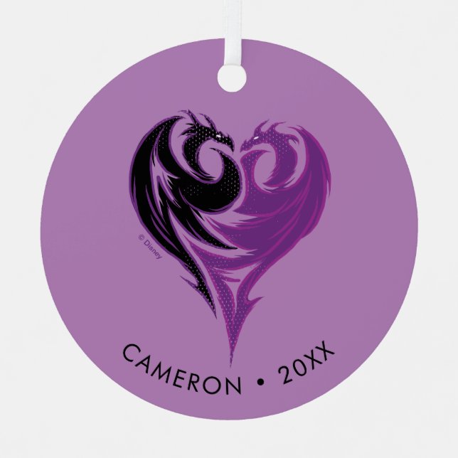 Disney's Descendants | Mal Dragon Heart Metal Ornament (Front)