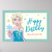 Disney's Elsa from Frozen Floral Girls Birthday
