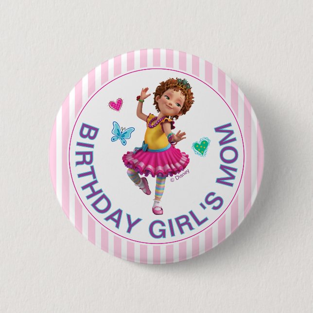 Disney's Fancy Nancy Girl's Birthday 2 Inch Round Button (Front)
