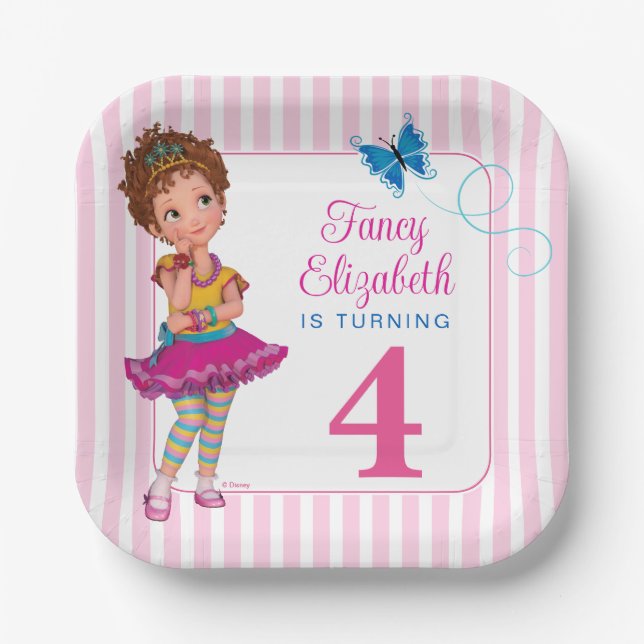 Disney's Fancy Nancy Girl's Birthday Paper Plate (Front)