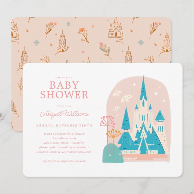 Disney's Frozen Arendelle Castle Baby Shower Invitation (Front/Back)