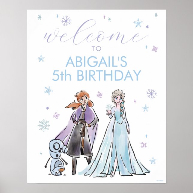 Disney's Frozen Birthday Welcome Poster (Front)
