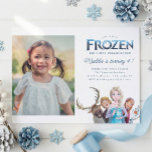 Disney's Frozen Characters Birthday - Photo Invitation<br><div class="desc">Create a magical Frozen birthday celebration with this personalized photo invitation featuring Elsa, Anna, and Olaf! Designed with cool blue hues, delicate snowflakes, and an enchanting winter wonderland background, this invitation brings the spirit of Arendelle to your child’s special day. Customize it with their photo, name, age, and party details...</div>