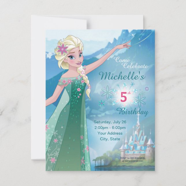 Disney's Frozen Elsa Birthday Party  Invitation (Front)