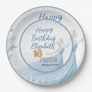 Disney's Frozen Elsa Birthday personalize name Pap Paper Plate