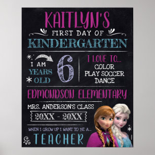 Disney's Frozen First or Last Day of School Poster