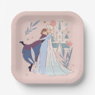 Disney's Frozen Floral Girl's Birthday Paper Plate