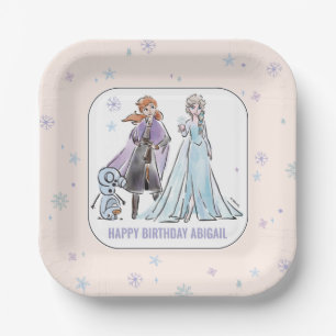 Disney's Frozen Girl's Snowflake Birthday  Paper Plate