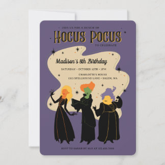 Disney's Hocus Pocus Birthday Invitation