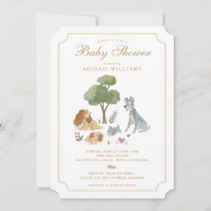 Disney's Lady and the Tramp Baby Shower Invitation