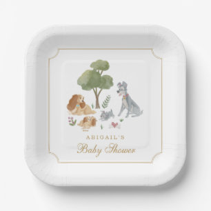Disney's Lady and the Tramp Baby Shower Paper Plate