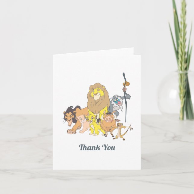 Disney's Lion King Baby Shower Thank You Card (Front)