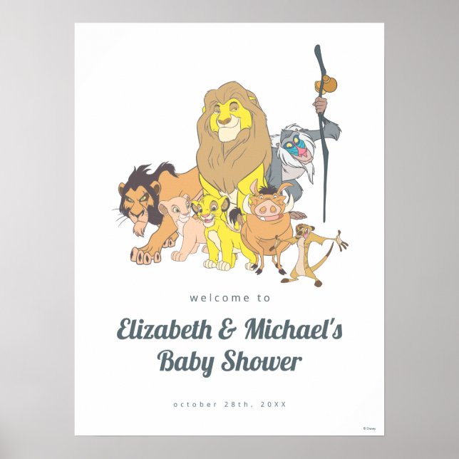 Disney's Lion King Baby Shower Welcome Poster (Front)