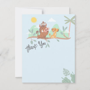 Disney's Lion King Jungle Safari Birthday Thank You Card