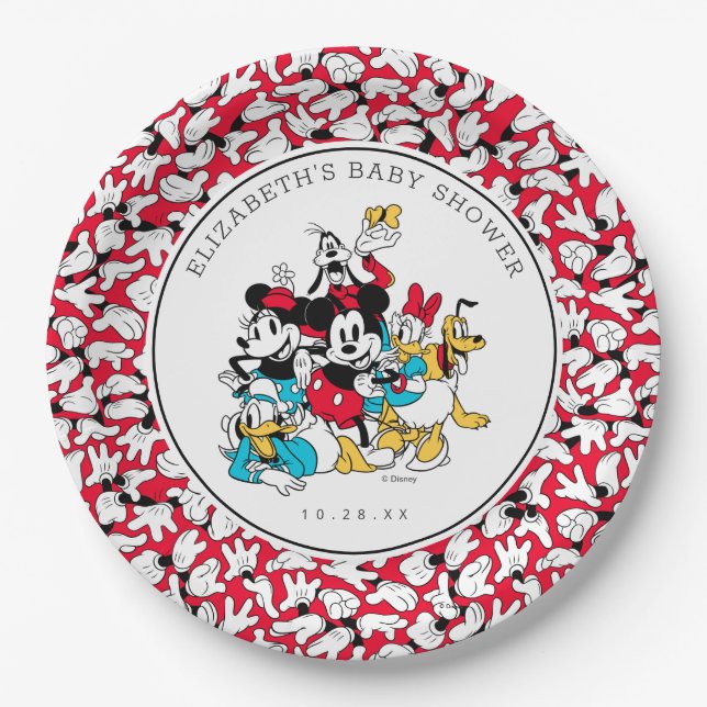 Disney's Mickey and Friends Baby Shower Paper Plate (Front)