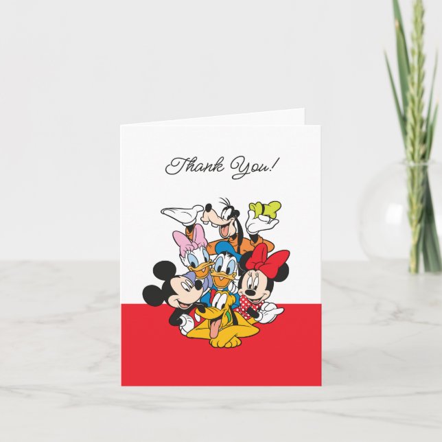 Disney's Mickey and Friends Baby Shower Thank You Card (Front)