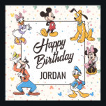 Disney's Mickey & Friends Character Birthday Poster<br><div class="desc">This Mickey & Friends Personalized Birthday Party Sign is the perfect centerpiece for a Disney-themed celebration. Featuring beloved characters like Mickey Mouse, Minnie Mouse, Donald Duck, Pluto, and Goofy, this sign is surrounded by colourful confetti accents, adding a festive touch. The bold "Happy Birthday" message is beautifully displayed in a...</div>