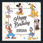 Disney's Mickey & Friends Character Birthday Poster<br><div class="desc">This Mickey & Friends Personalized Birthday Party Sign is the perfect centerpiece for a Disney-themed celebration. Featuring beloved characters like Mickey Mouse, Minnie Mouse, Donald Duck, Pluto, and Goofy, this sign is surrounded by colourful confetti accents, adding a festive touch. The bold "Happy Birthday" message is beautifully displayed in a...</div>