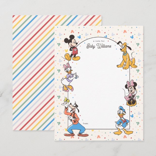 Disney's Mickey Mickey & Friends Baby Shower Card (Front/Back)