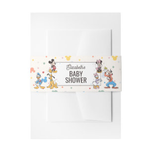 Disney's Mickey Mickey & Friends Baby Shower Invitation Belly Band
