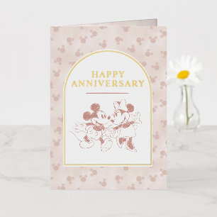 Disney's Mickey & Minnie Mouse Pink Anniversary Foil Greeting Card