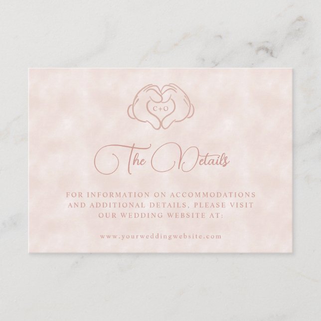 Disney's Mickey & Minnie Pink Wedding Enclosure Card (Front)