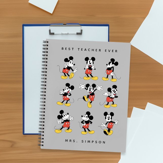 Disney's Mickey Mouse | Best Teacher Ever Notebook (Notebook on table)