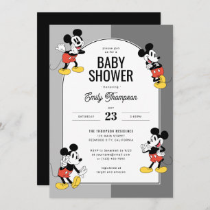 Disney's Mickey Mouse   Boy Baby Shower Invitation