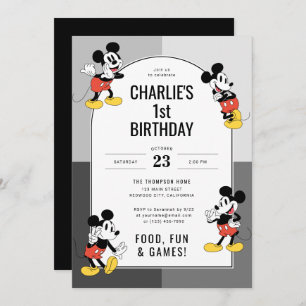 Disney's Mickey Mouse   Boy's Birthday Invitation