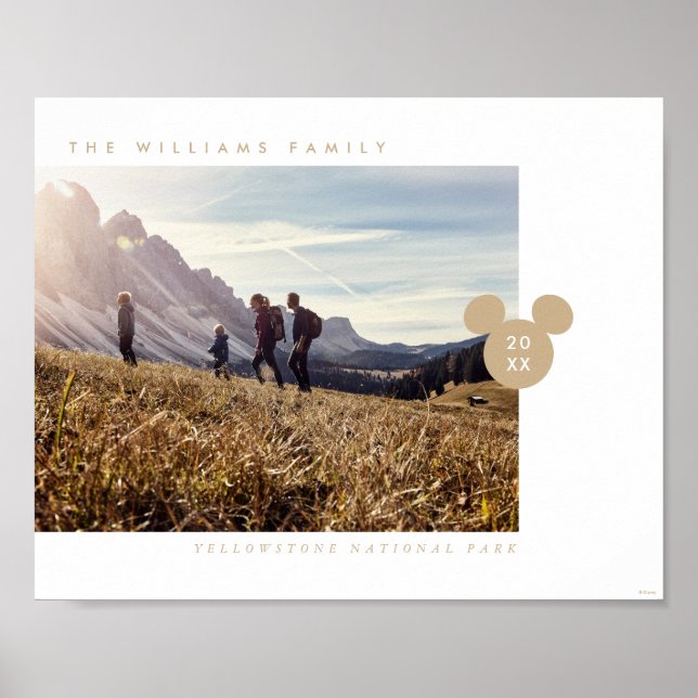 Disney's Mickey Mouse Gold Icon with Photo Poster (Front)