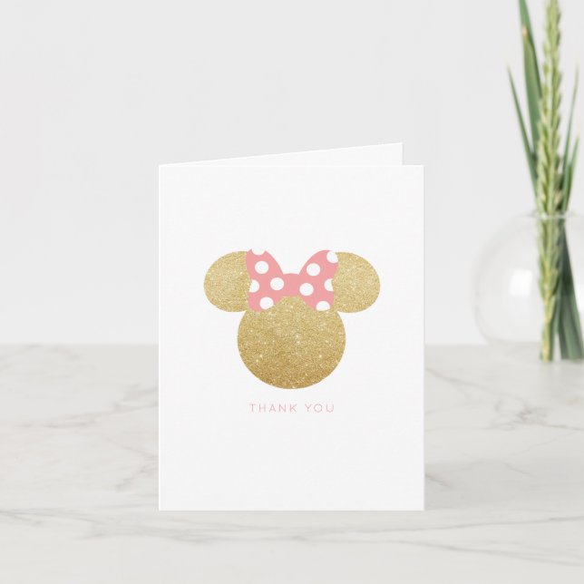 Disney's Minnie Mouse Bachelorette Party Thank You Card (Front)