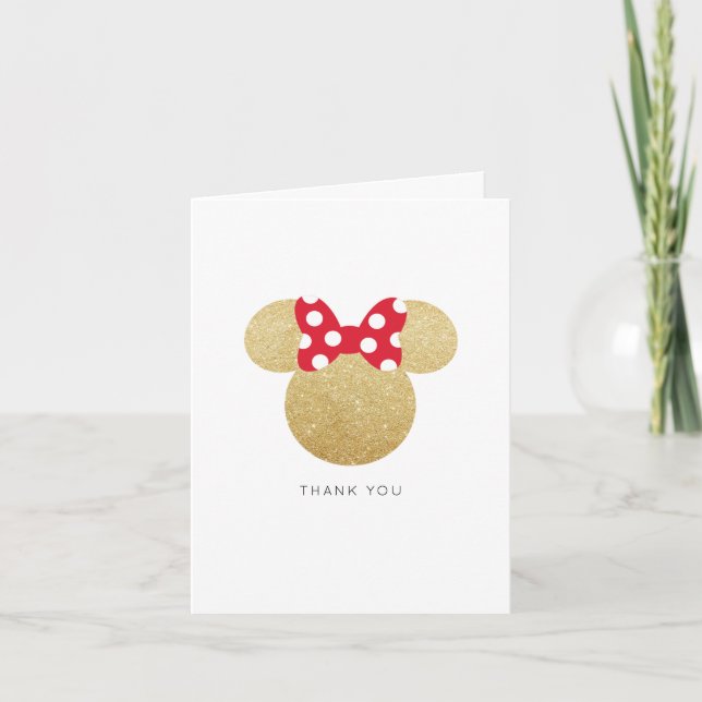 Disney's Minnie Mouse Bachelorette Party Thank You Card (Front)