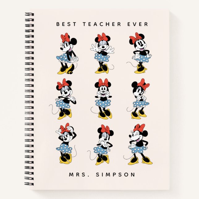 Disney's Minnie Mouse | Best Teacher Ever Notebook (Front)