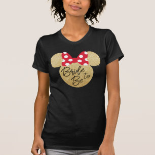 Disney's Minnie Mouse Gold and Red Bride to Be T-Shirt